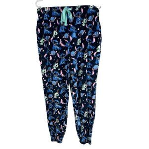 Disney Stitch Womens Sleepwear Pants Size Medium 8-10 Dark Navy Polyester